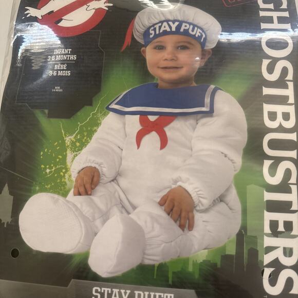 Ghostbusters Baby Costume Stay Puft Marshmallow Man 2 Piece Size 3-6 Months - Picture 6 of 9